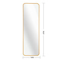 Gold 47 x 14IN Door mirror gold-modern-mdf+glass-aluminium alloy