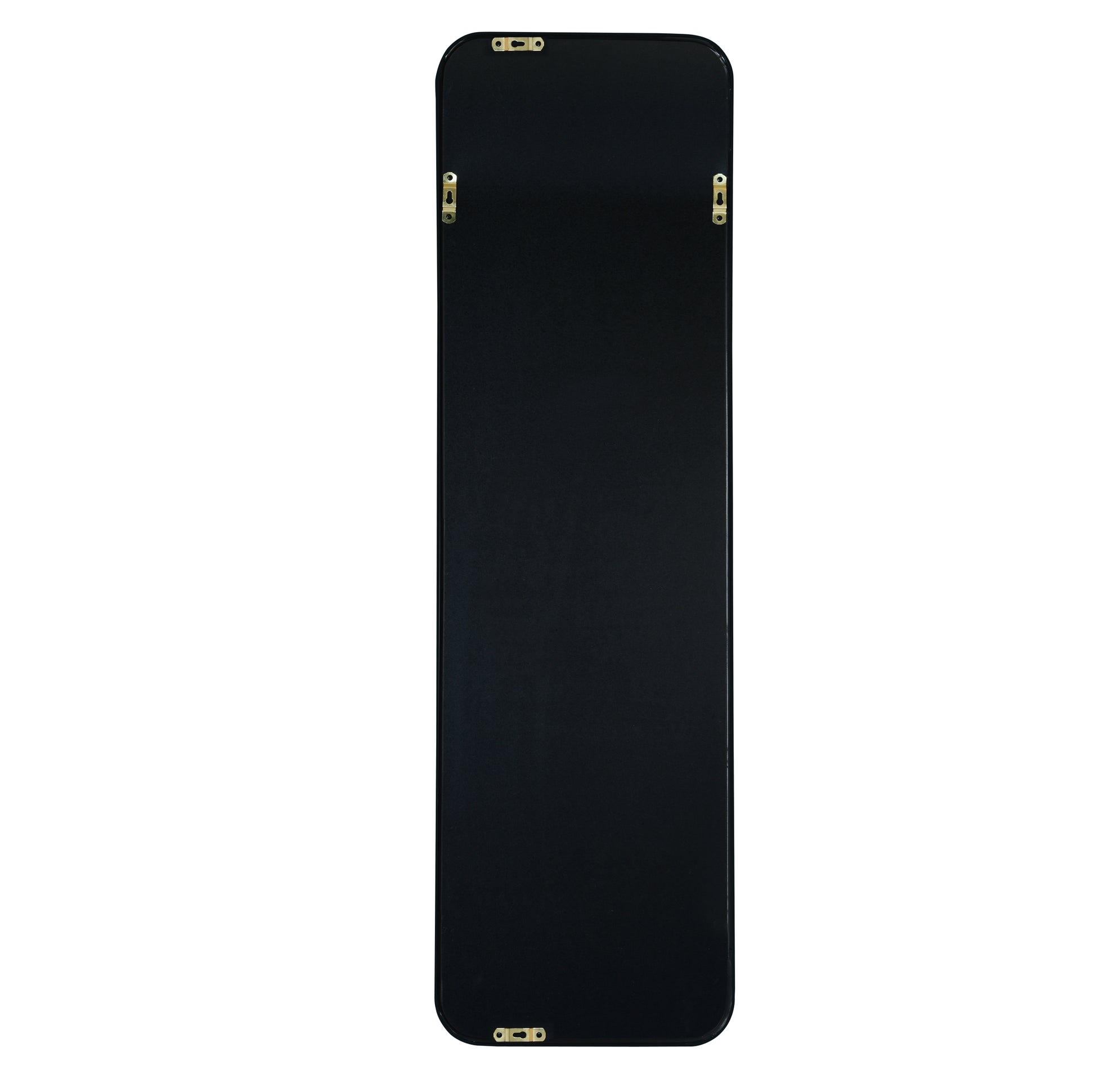 Black 47 x 14IN Door mirror black-modern-mdf+glass-aluminium alloy