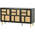 Tv Stand With Rattan Door For Televisions Up To 55