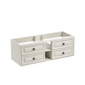 60*23*21in Wall Hung Doulble Sink Bath Vanity Cabinet khaki-abs+steel(q235)+wood+pvc