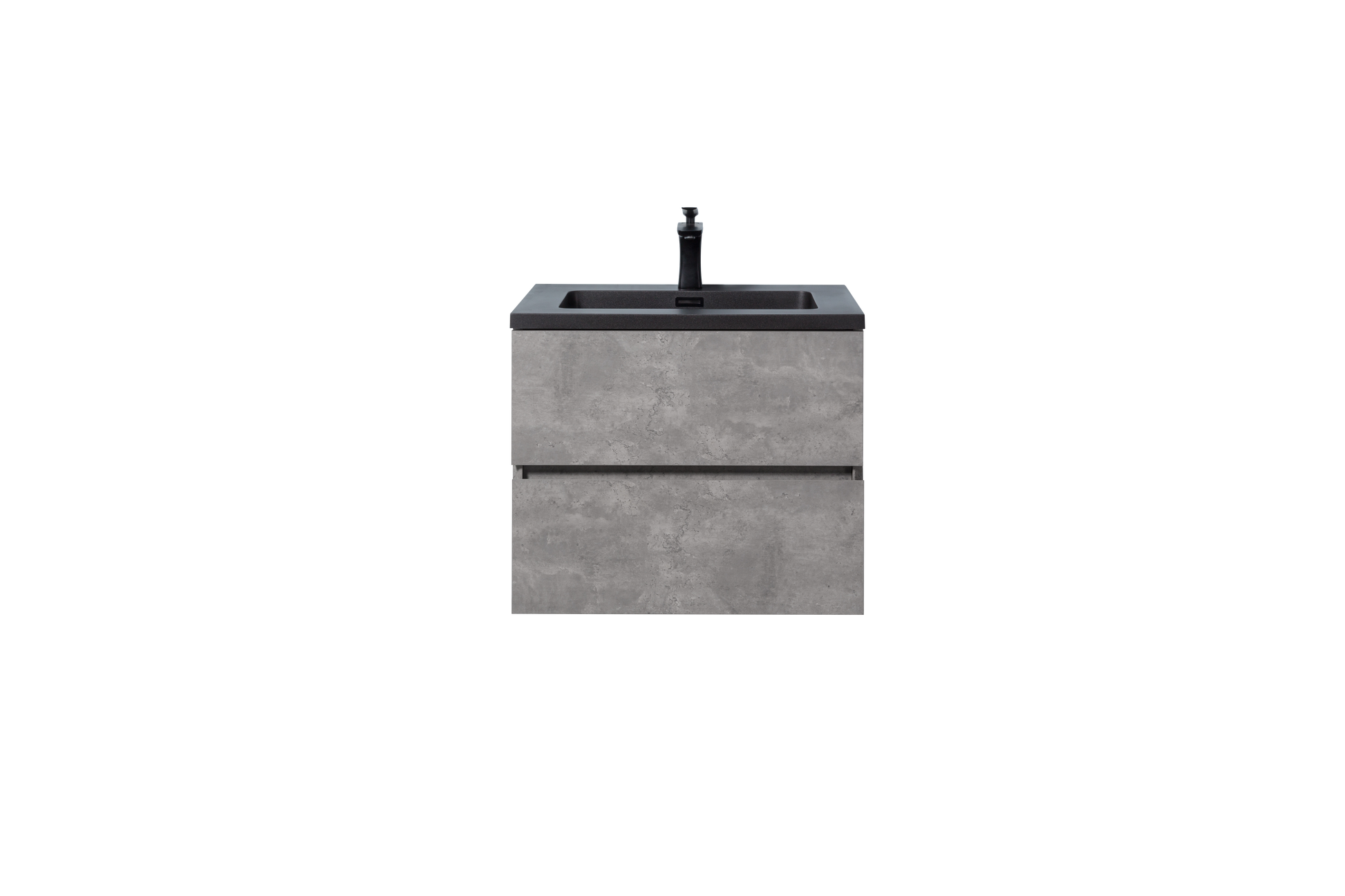 23.5'' Vanity Base Only, Wall Mounted Bathroom Vanity Base Only In Ash Gray, No Countertop Included Gray Melamine