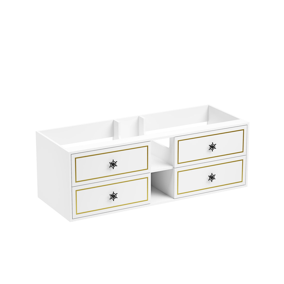 Wall Hung Doulble Sink Bath Vanity Cabinet Only In Bathroom Vanities Without Tops White Abs Steel Q235 Wood Pvc