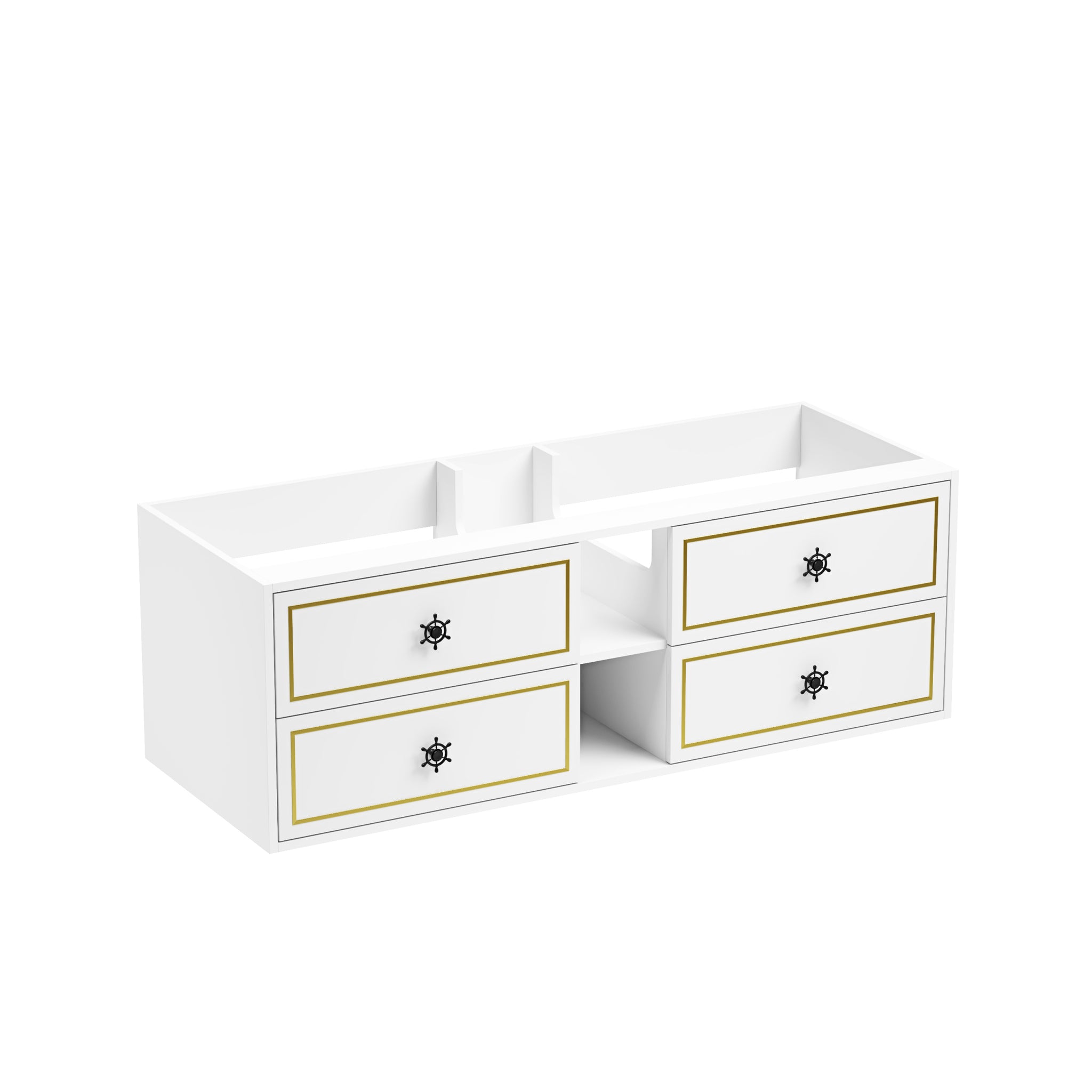 72*23*21in Wall Hung Doulble Sink Bath Vanity Cabinet