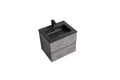 23.5'' Vanity Base Only, Wall Mounted Bathroom Vanity Base Only In Ash Gray, No Countertop Included Gray Melamine