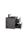 23.5'' Vanity Base Only, Wall Mounted Bathroom Vanity Base Only In Ash Gray, No Countertop Included Gray Melamine