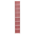 8 Tier Media Tower Rack, Cd Dvd Slim Storage Cabinet With Adjustable Shelves, Tall Narrow Bookcase Display Bookshelf For Home Office,Multi Functional Double Decker Bookcase 5 Or More Shelves Pink Adjustable Shelves Mdf