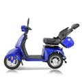 Fastest Mobility Scooter With Four Wheels For Adults & Seniors, Blue 800W Black Abs Pc