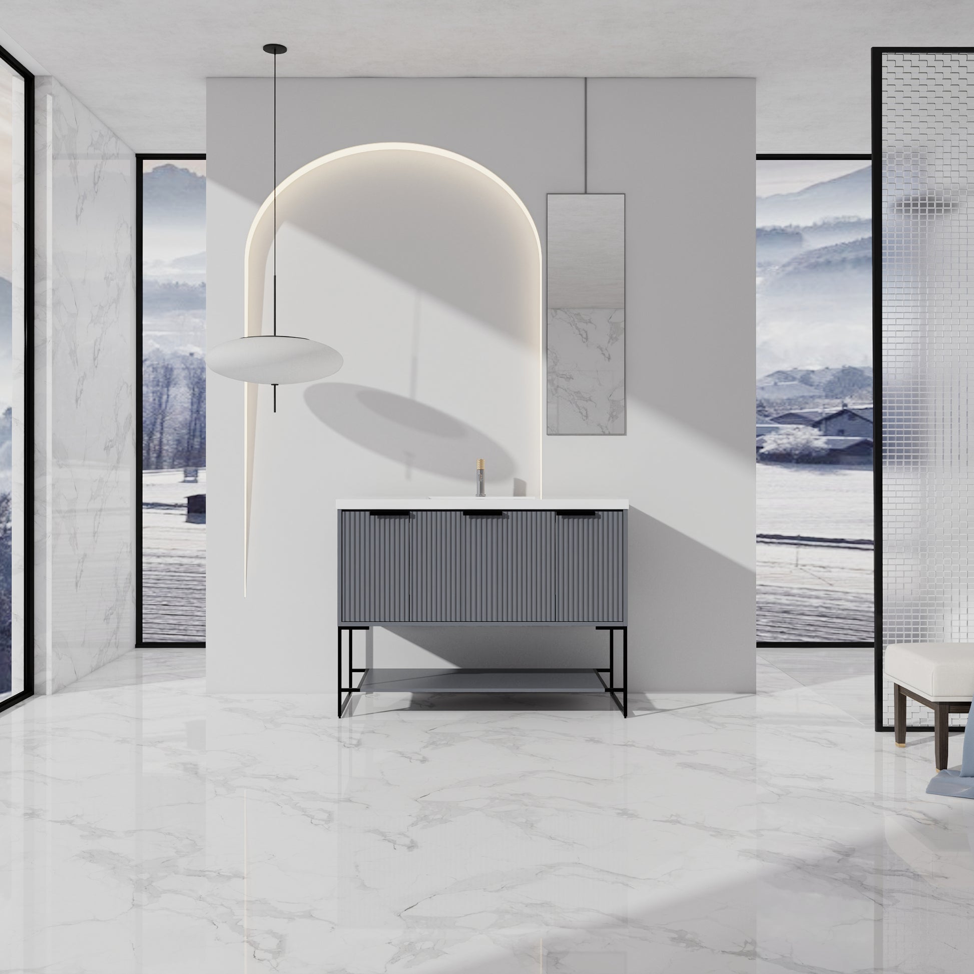 48 Inch Freestanding Bathroom Vanity With Resin 1-rock grey-2-bathroom-freestanding-plywood