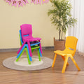 Kids Chair,Children Lightweight Plastic 4 Chairs Set With 11.8