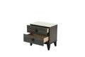 Nightstand In Dark Gray Oak Rustic Accents Dark Gray Wood