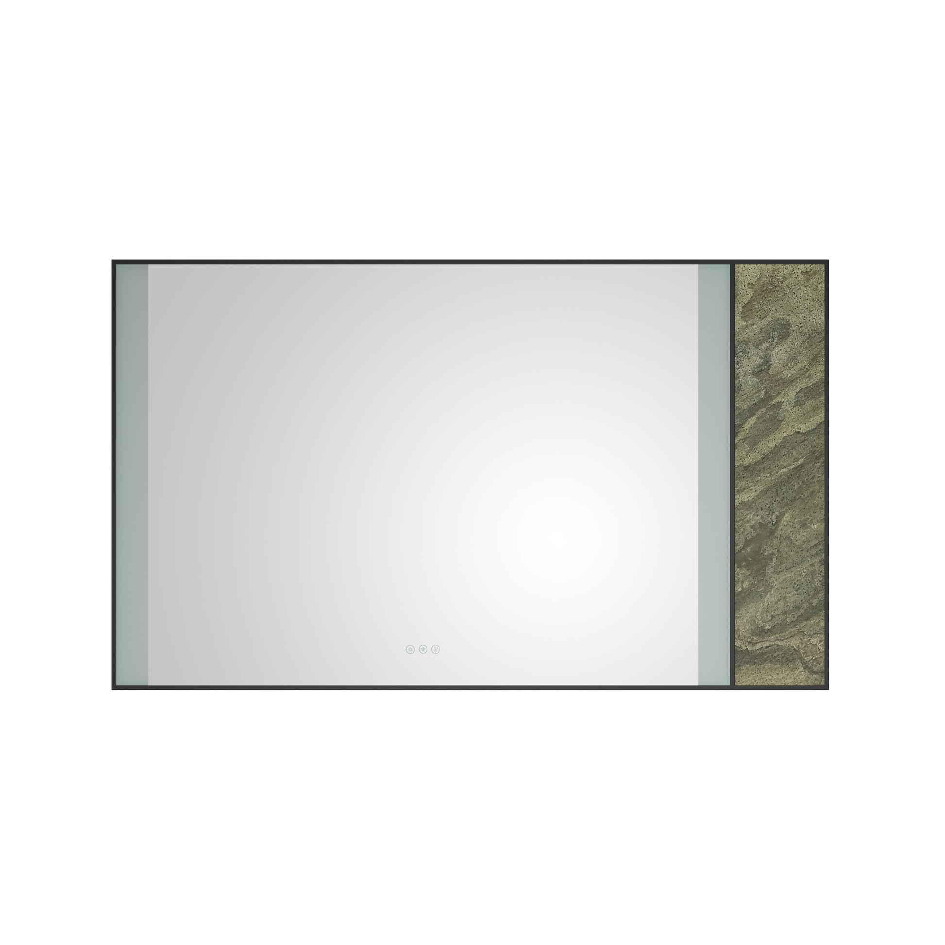 60 x 36Inch LED Mirror Bathroom Vanity Mirror with matte black-aluminium