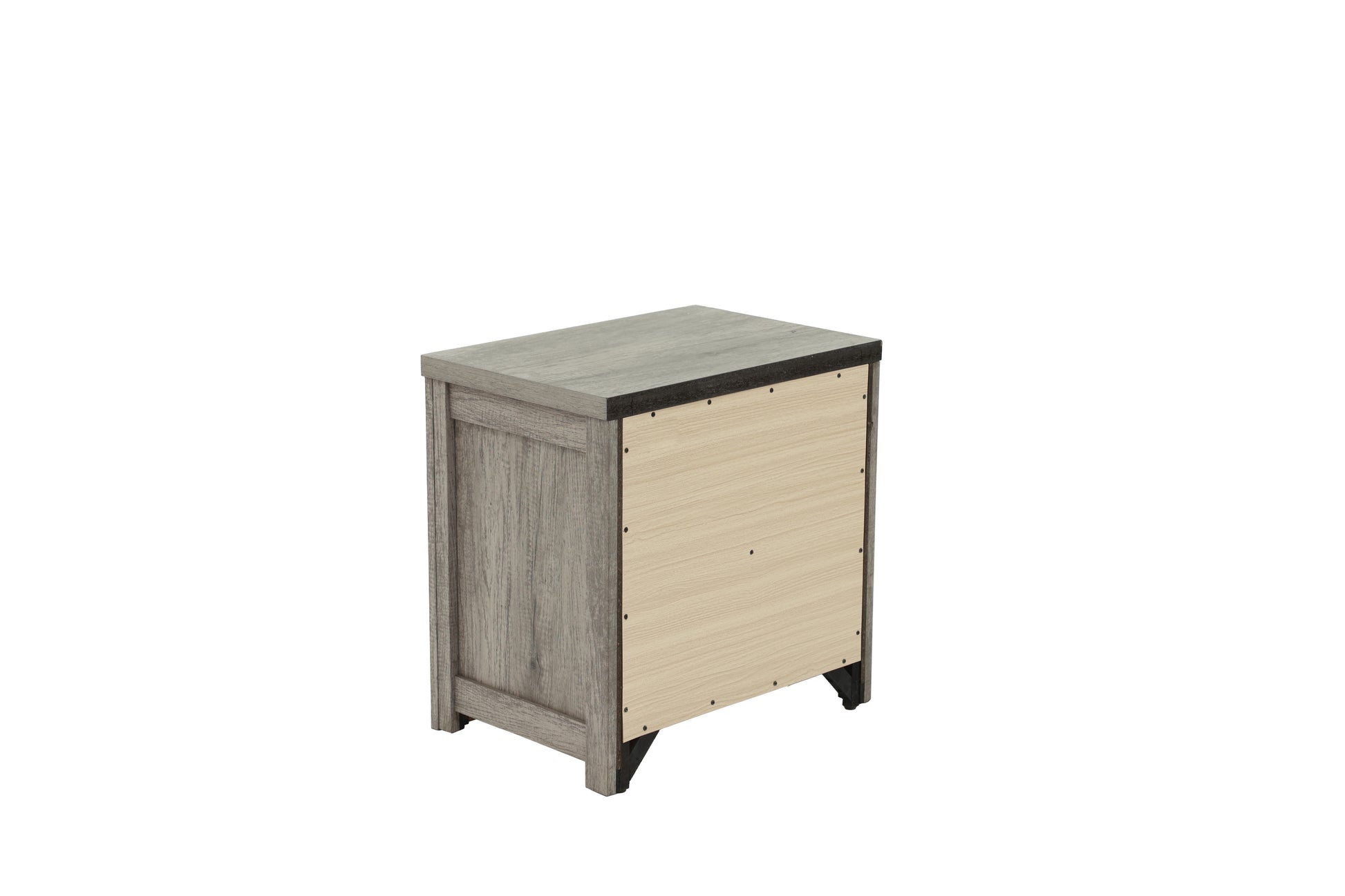 Nightstand In Light Gray Oak Light Gray Wood