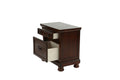 Nightstand In Antique Cherry Dark Brown Wood