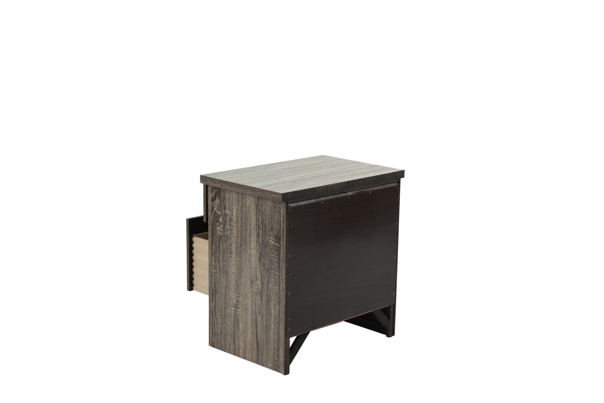 Nightstand In Gray Oak Brown Gray Wood