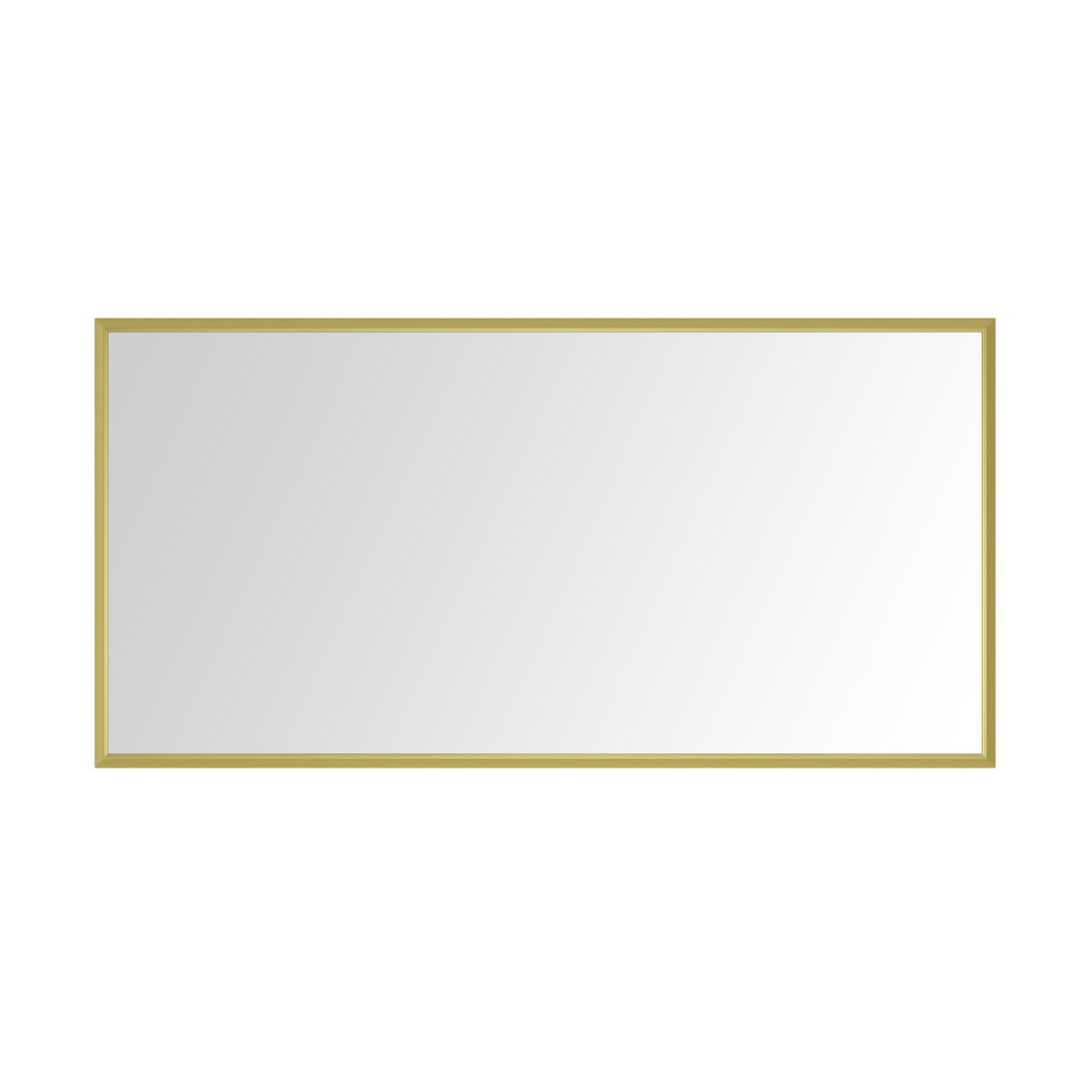 96In. W X 48In. H Metal Framed Bathroom Mirror For Wall, X Inch Rectangle Mirror, Bathroom Vanity Mirror Farmhouse, Anti Rust, Hangs Horizontally Or Vertiy Gold Aluminium