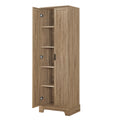 Storage Cabinet With Two Doors For Bathroom, Office, Adjustable Shelf, Mdf Board, Brown Brown Mdf