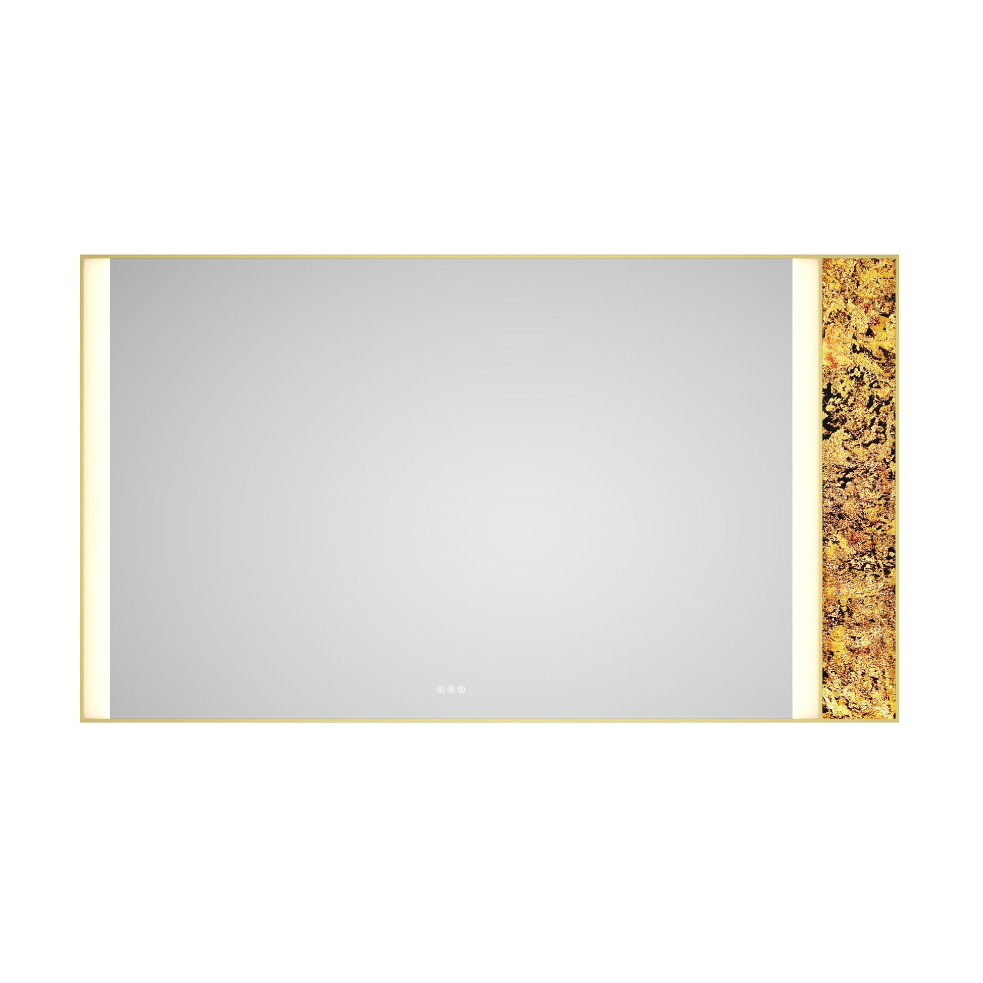 84x 48Inch LED Mirror Bathroom Vanity Mirror with Back gold-aluminium