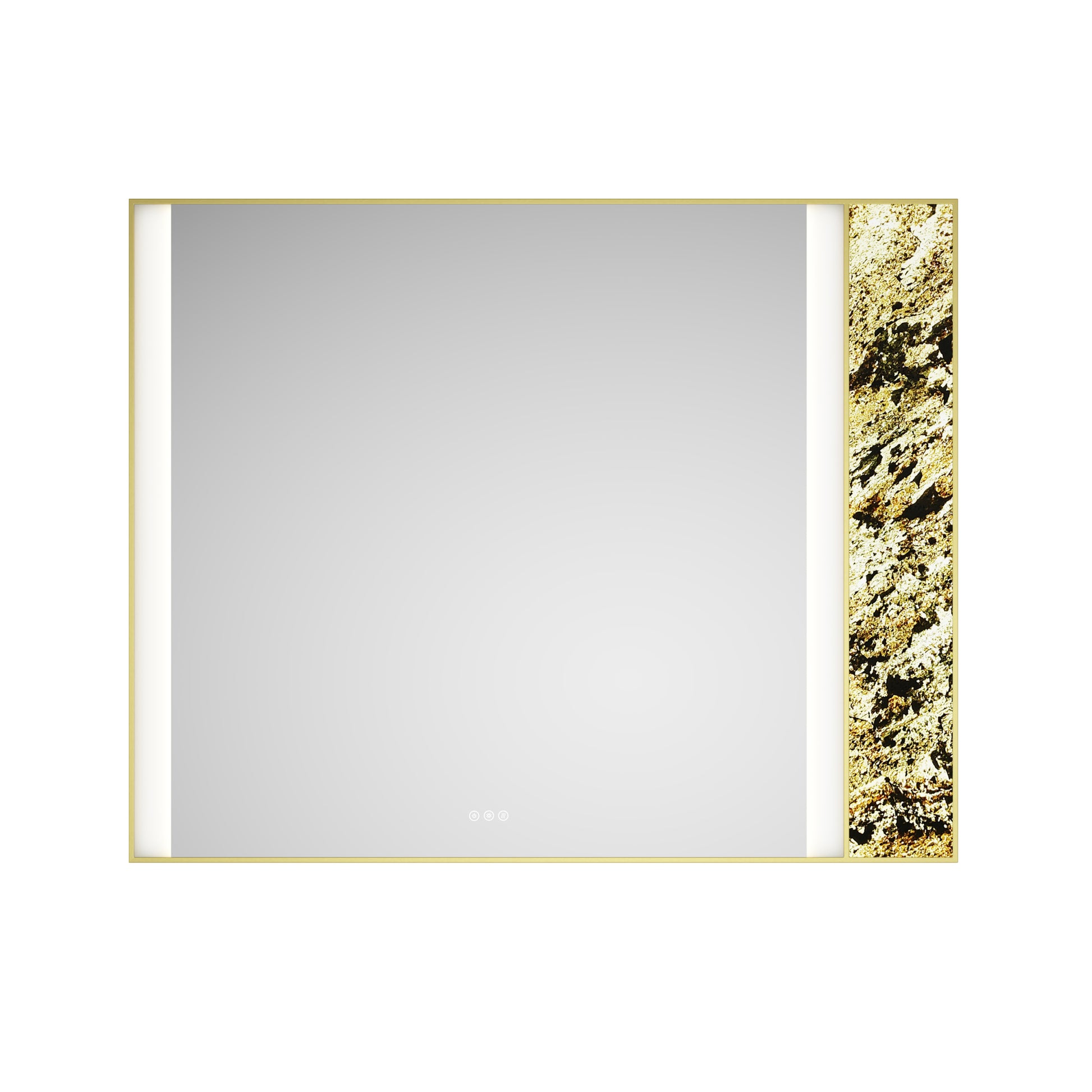 60in. W x 48 in. H LED Lighted Bathroom Wall Mounted gold-aluminium