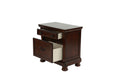 Nightstand In Antique Cherry Dark Brown Wood