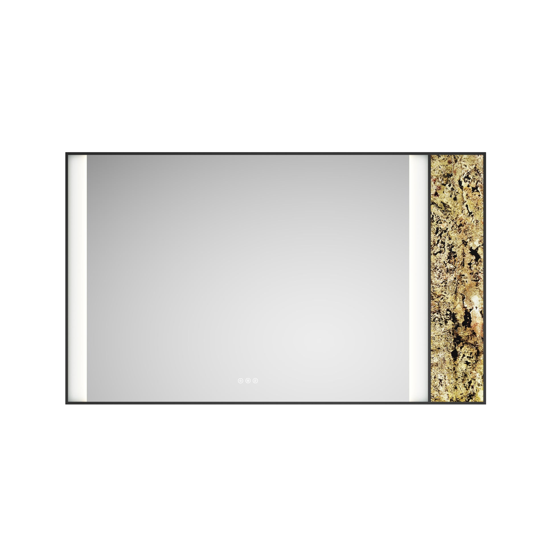 60 x 36Inch LED Mirror Bathroom Vanity Mirror with matte black-aluminium