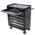 7 Drawers Multifunctional Tool Cart With Wheels Black Black Steel