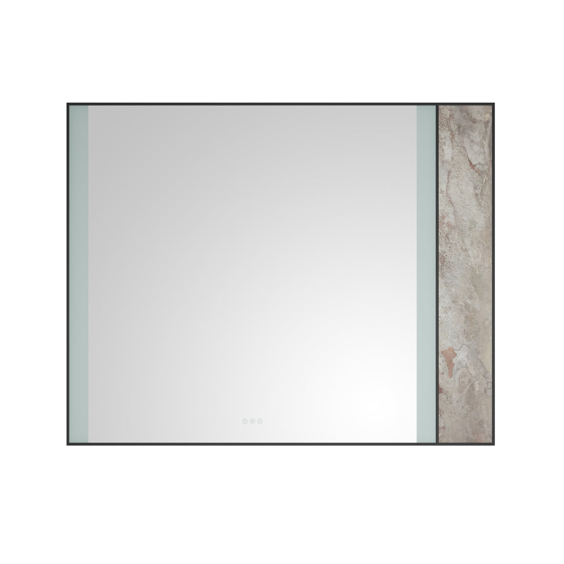 60x 48Inch LED Mirror Bathroom Vanity Mirror with Back matt black-aluminium