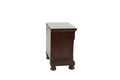 Nightstand In Antique Cherry Dark Brown Wood