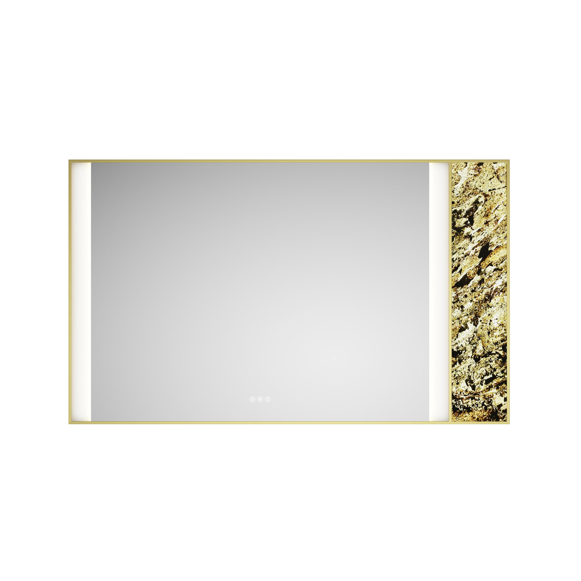 60 x 36Inch LED Mirror Bathroom Vanity Mirror with gold-aluminium