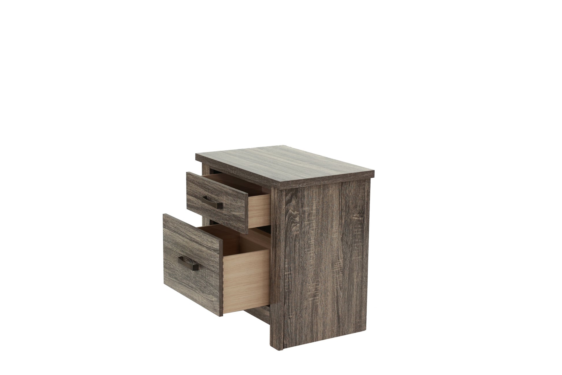 Nightstand In Gray Oak Brown Gray Wood