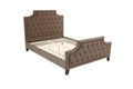 Full Bed In Brown Brown Fabric