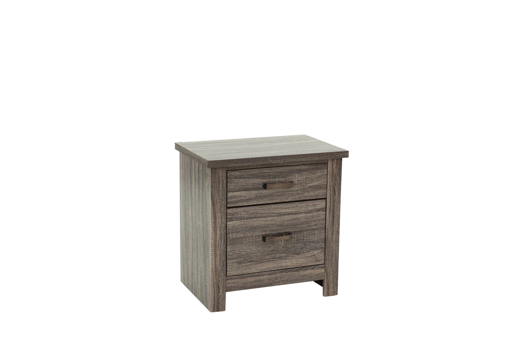 Nightstand In Gray Oak Brown Gray Wood