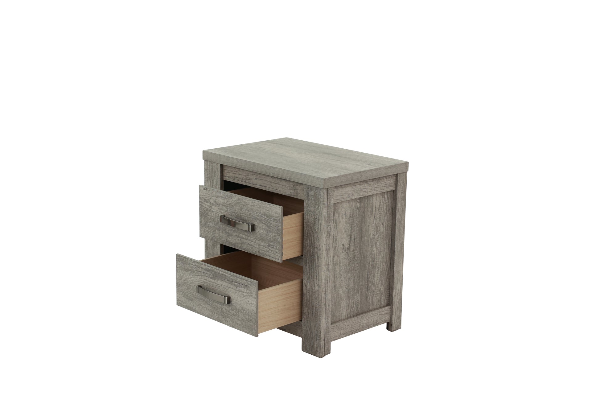 Nightstand In Light Gray Oak Light Gray Wood