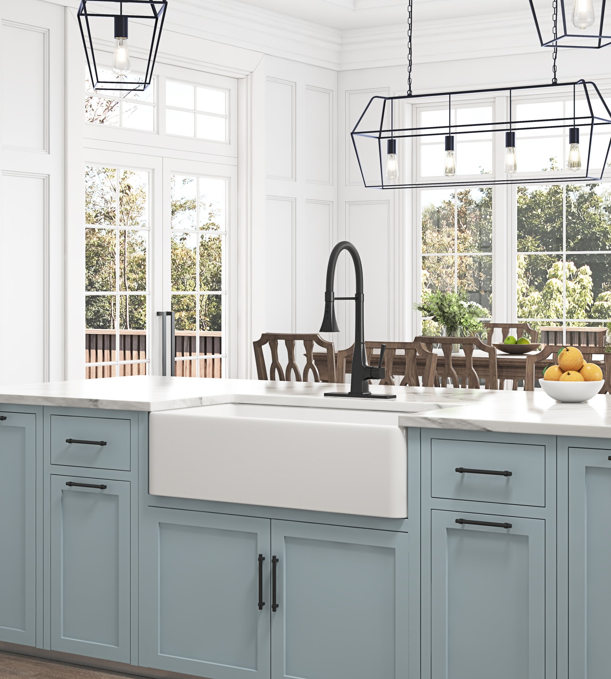 Inch White Farmhouse Sink Deep Apron Sink Undermount Farmhouse Kitchen Sink Single Farm Sink White Fireclay