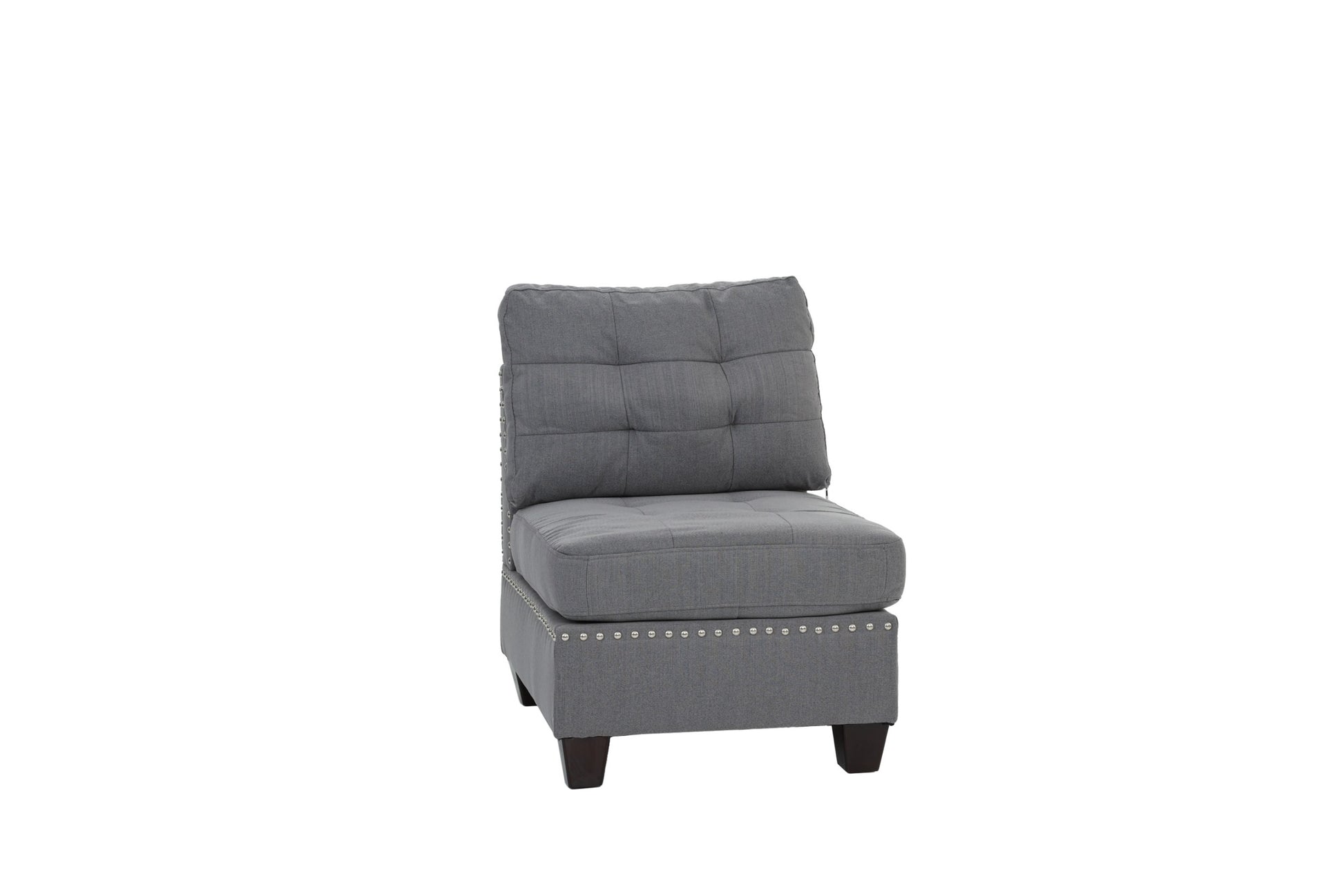 Modular Set 3Pc In Gray Gray Fabric