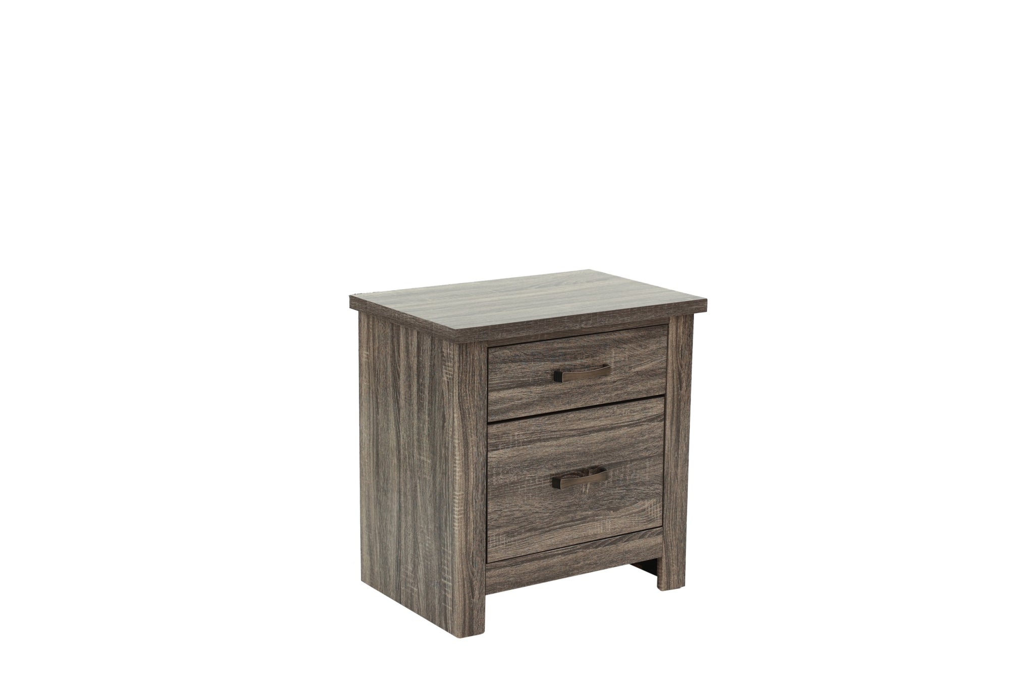 Nightstand In Gray Oak Brown Gray Wood