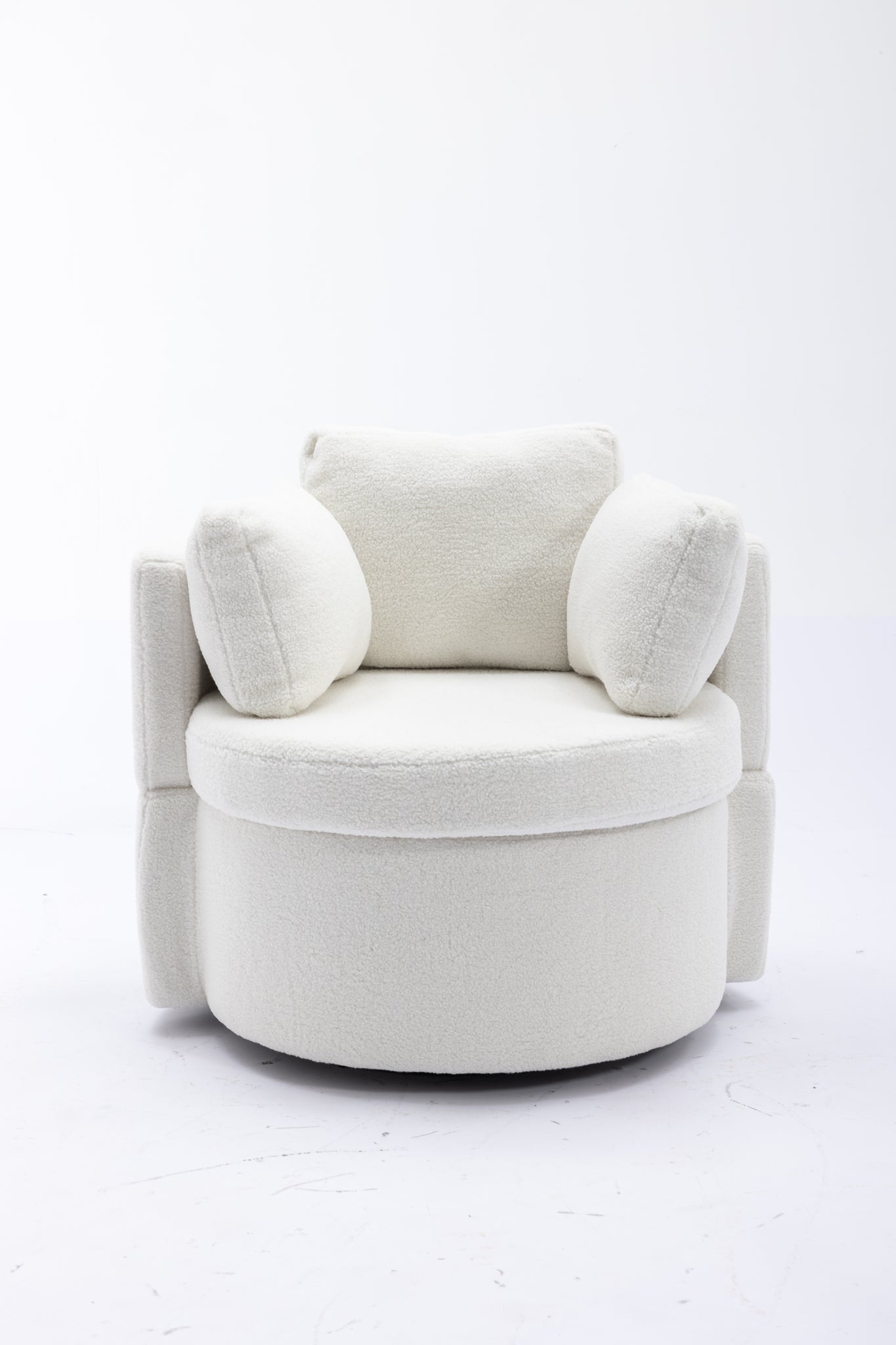 Swivel And Storage Chair For Living Room,Ivory ivory-white-primary living space-modern-foam-wool