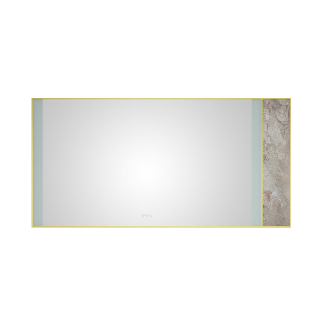 72x 36Inch LED Mirror Bathroom Vanity Mirror with Back gold-aluminium