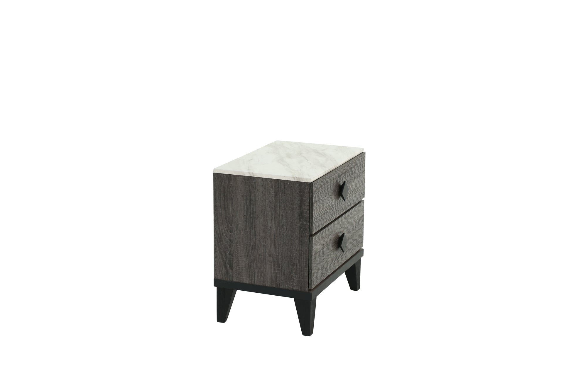 Nightstand In Dark Gray Oak Rustic Accents Dark Gray Wood