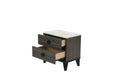 Nightstand In Dark Gray Oak Rustic Accents Dark Gray Wood