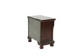 Nightstand In Antique Cherry Dark Brown Wood