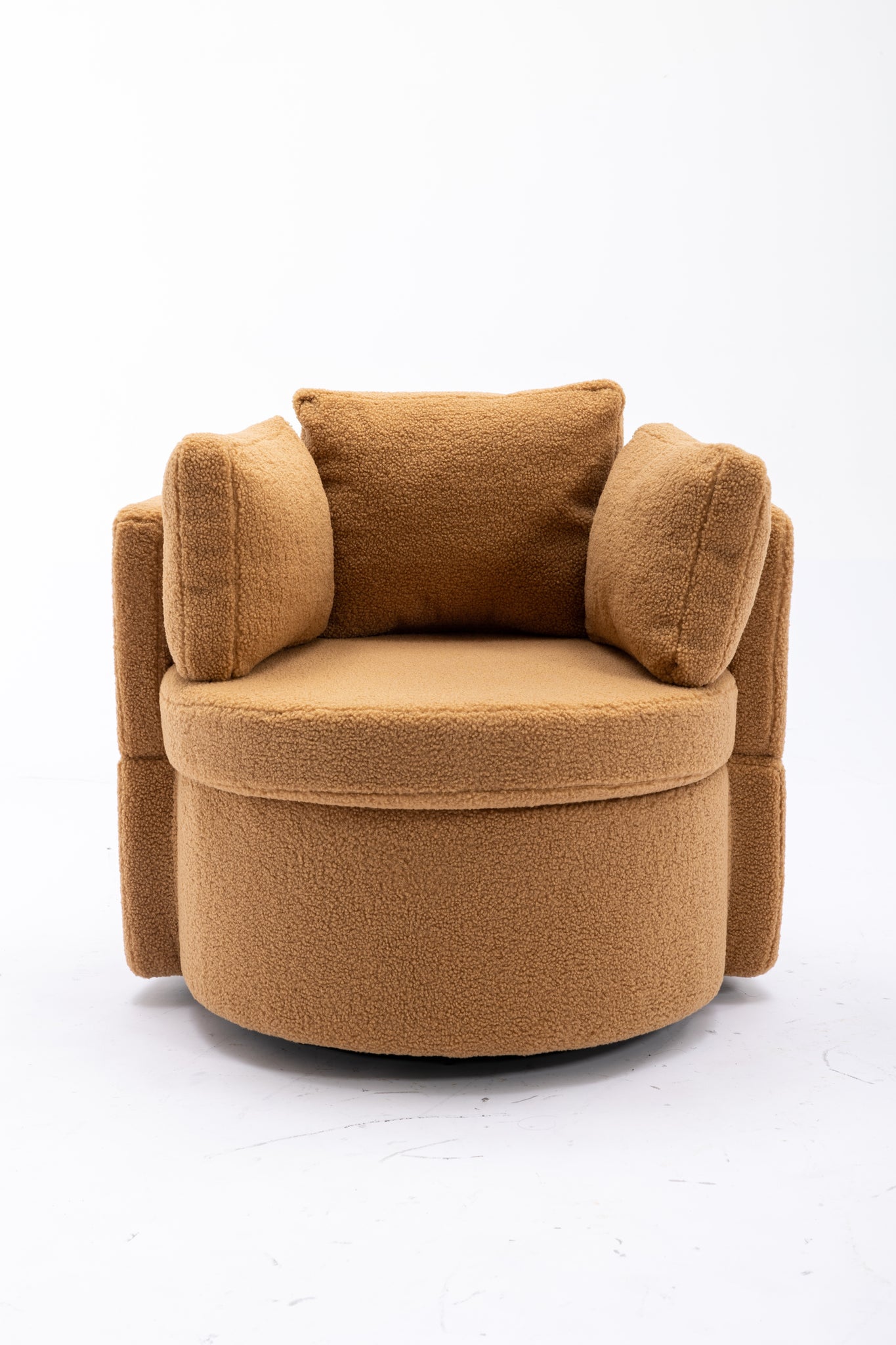 Swivel And Storage Chair For Living Room,Brown brown-white-primary living space-modern-foam-wool