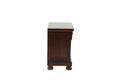 Nightstand In Antique Cherry Dark Brown Wood