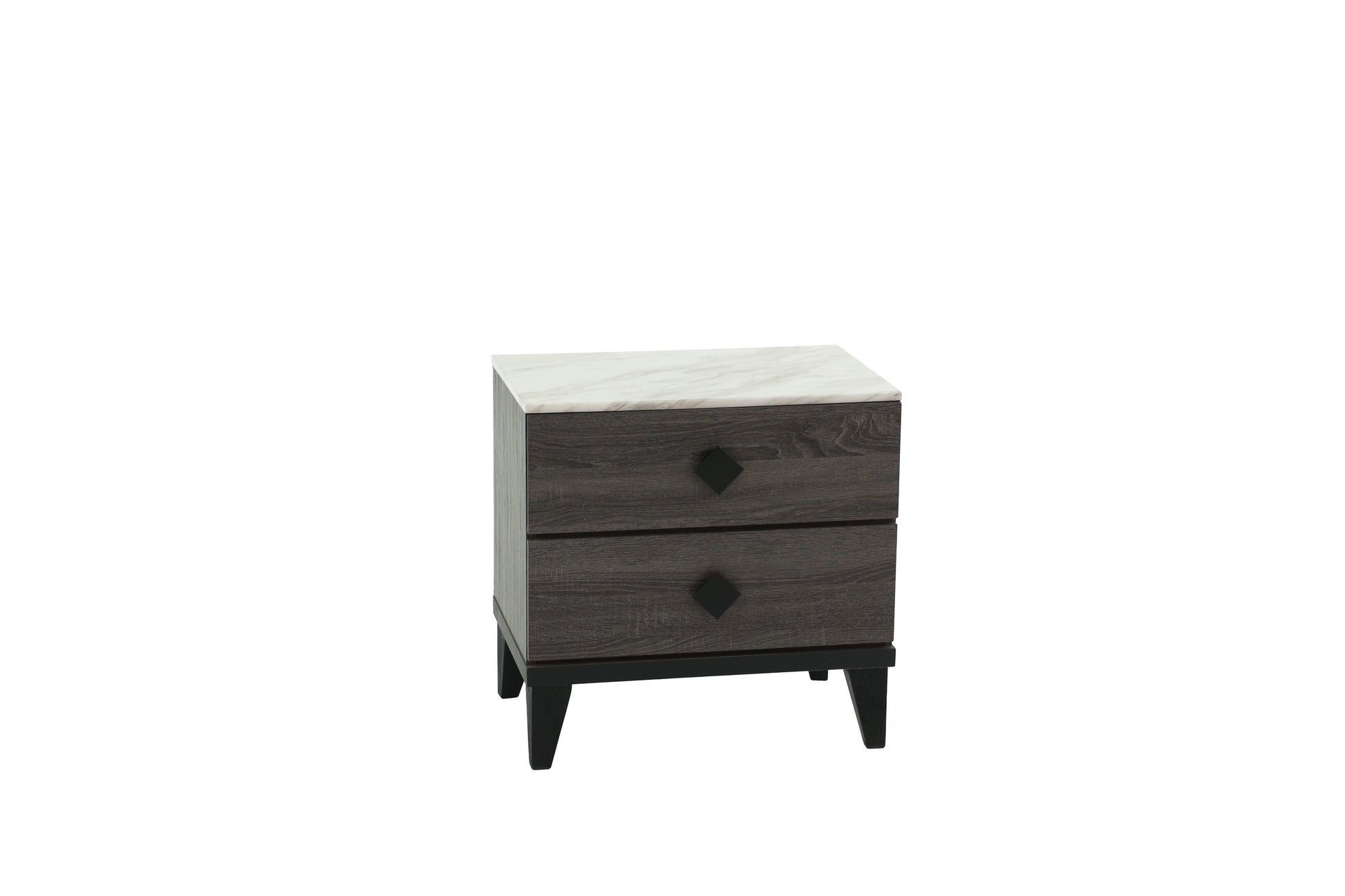 Nightstand In Dark Gray Oak Rustic Accents Dark Gray Wood