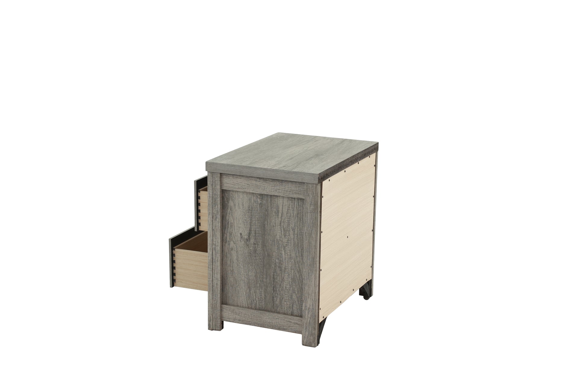 Nightstand In Light Gray Oak Light Gray Wood