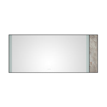 84x 36Inch LED Mirror Bathroom Vanity Mirror with Back matt black-aluminium