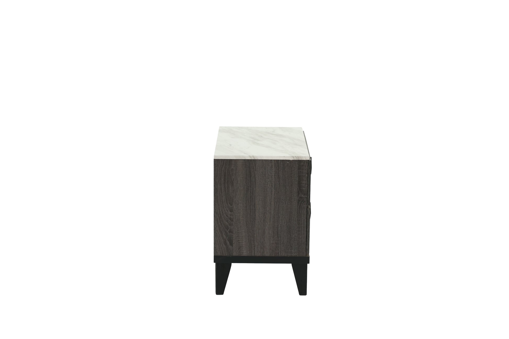 Nightstand In Dark Gray Oak Rustic Accents Dark Gray Wood