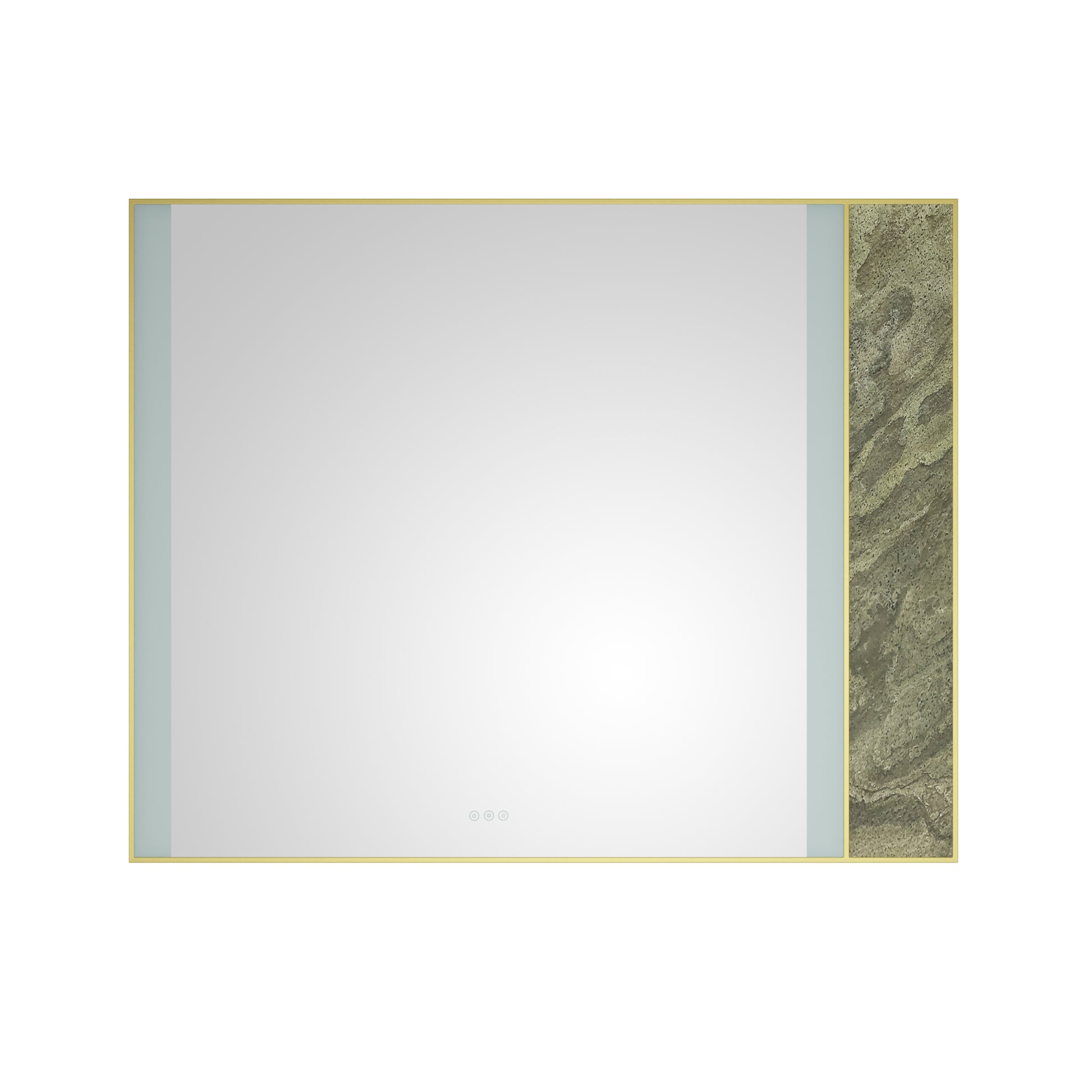 60in. W x 48 in. H LED Lighted Bathroom Wall Mounted gold-aluminium