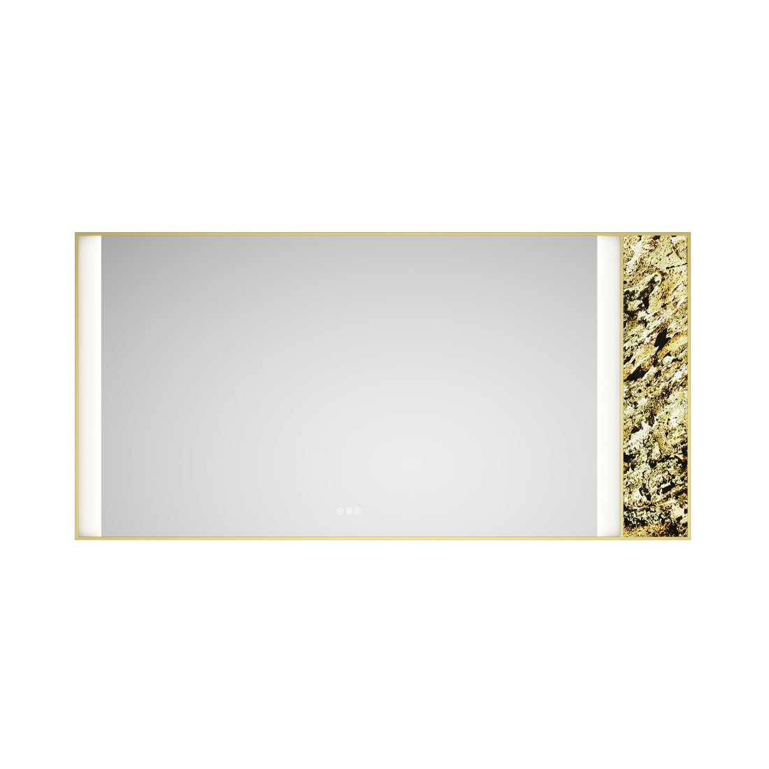 72x 36Inch LED Mirror Bathroom Vanity Mirror with Back gold-aluminium