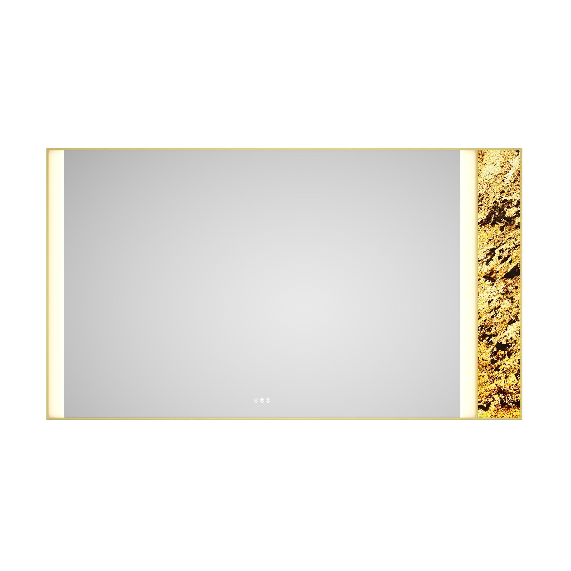 84x 48Inch LED Mirror Bathroom Vanity Mirror with Back gold-aluminium