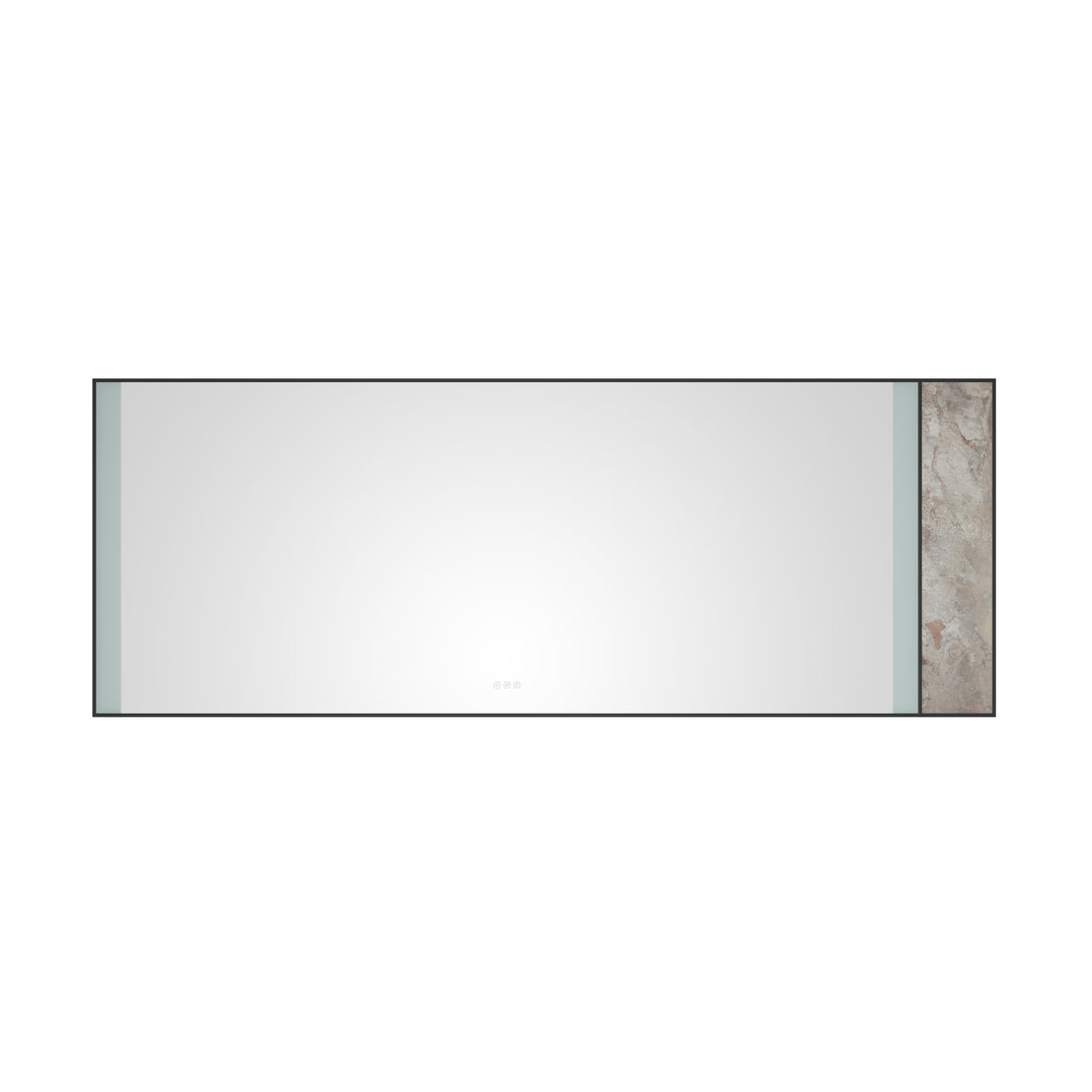 96x 36Inch LED Mirror Bathroom Vanity Mirror with Back matt black-aluminium